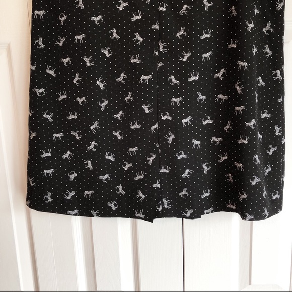 Joe Fresh Black & White Polka Dot Zebra Print Skirt 10 - Picture 16 of 16